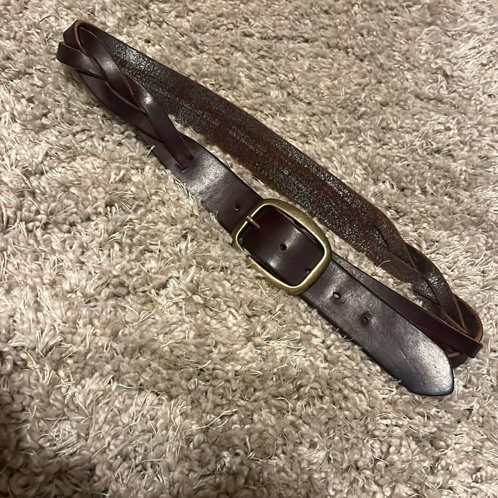 Abercrombie & Fitch leather braided belt! Sz S